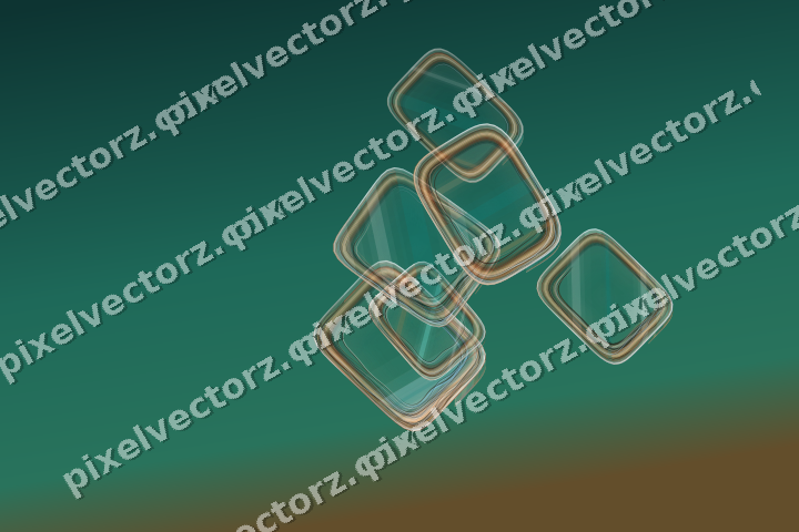 Abstract glass arc in orange and teal