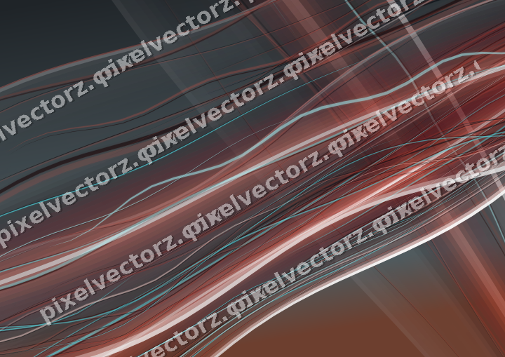 Abstract glass arc in red and pale amber