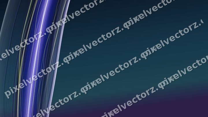 Abstract glass arc in blue and cyan