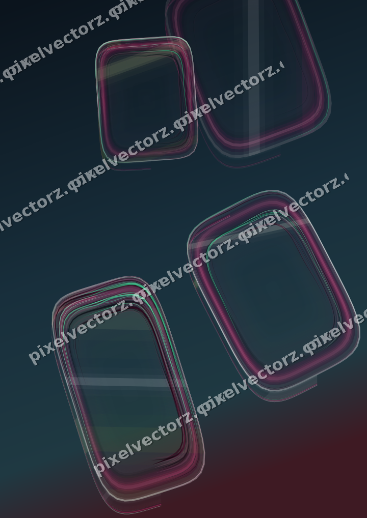 Abstract glass arc in lime and pink