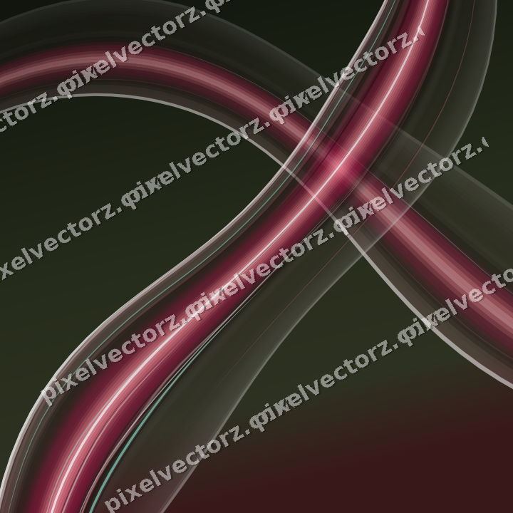 Abstract glass arc in pink and dark lime