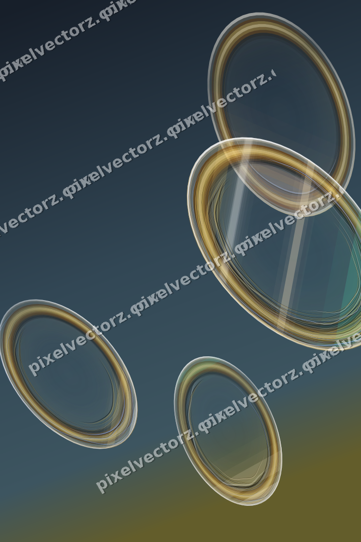 Abstract glass arc in amber and green