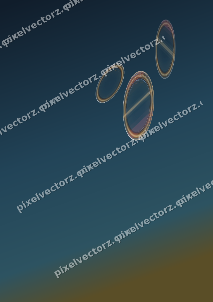 Abstract glass arc in red and orange