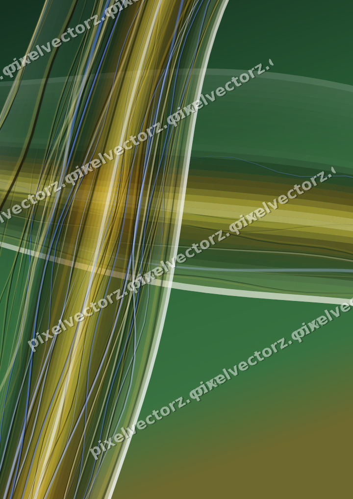 Abstract glass arc in dark green and amber