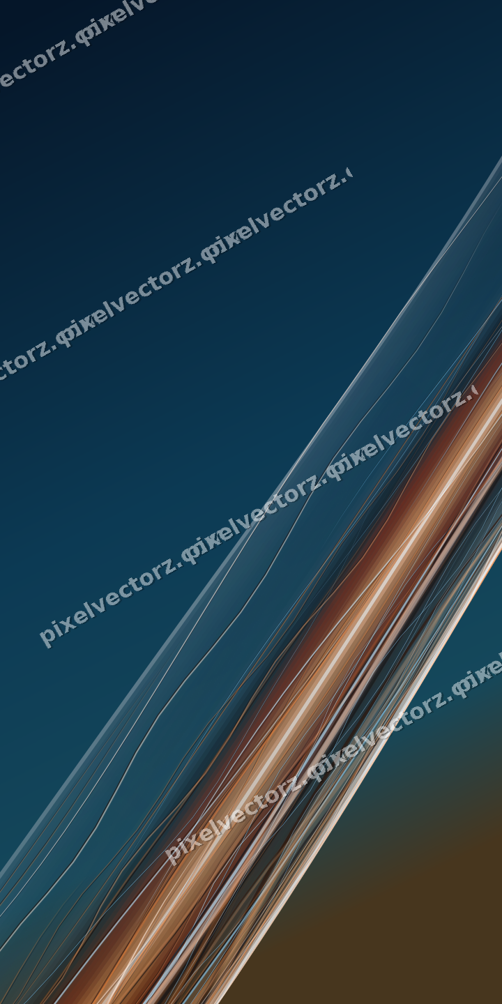 Abstract glass arc in blue and red