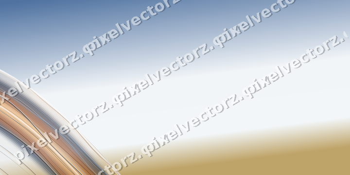 Abstract glass arc in dark blue and orange