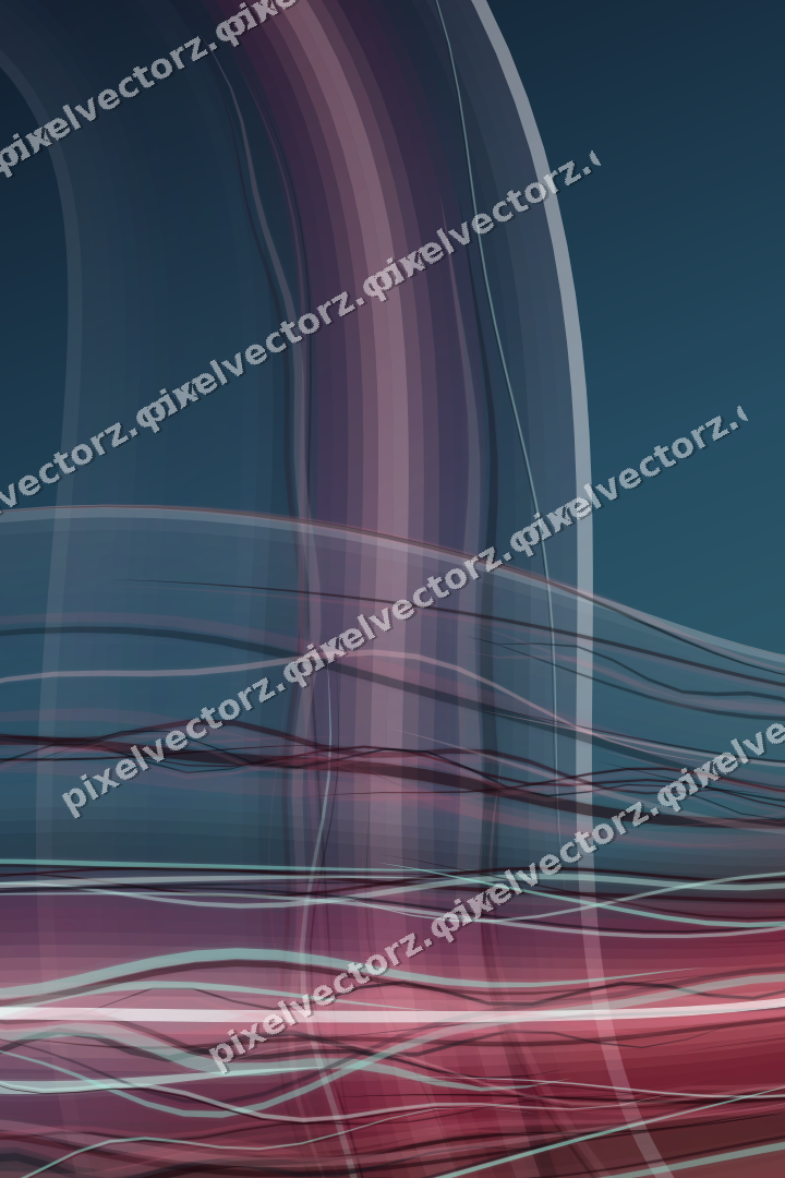 Abstract glass arc in pink and dark lime