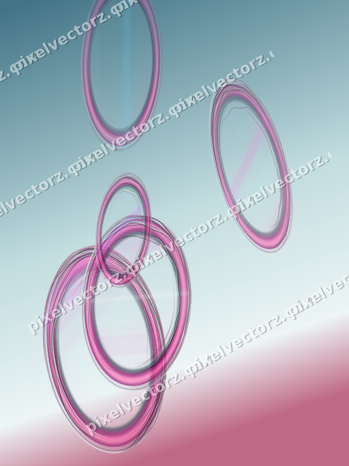 Abstract glass arc in magenta and purple