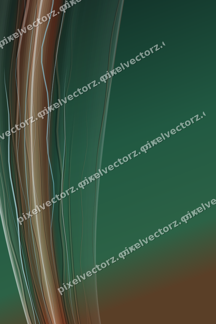 Abstract glass arc in dark green and orange