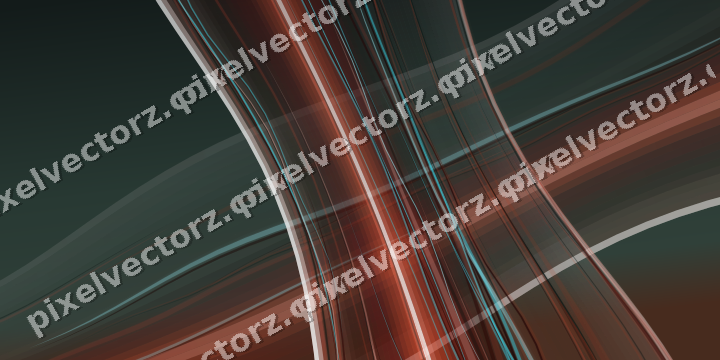 Abstract glass arc in red and orange