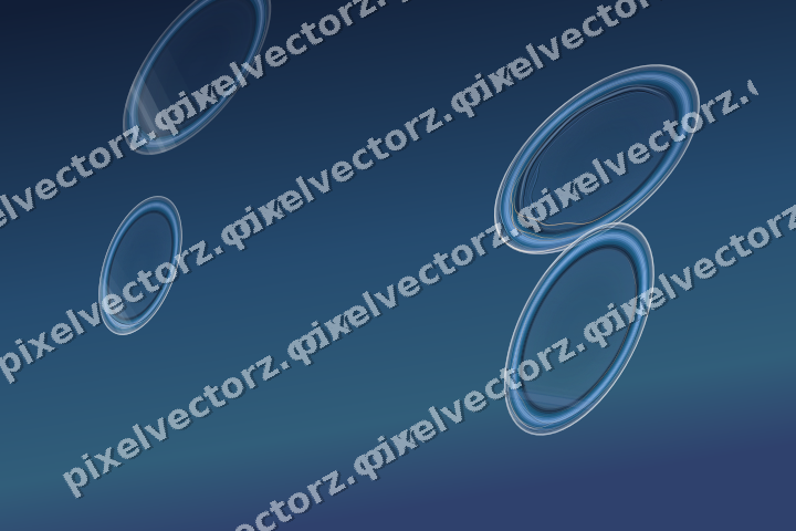 Abstract glass arc in dark blue and white
