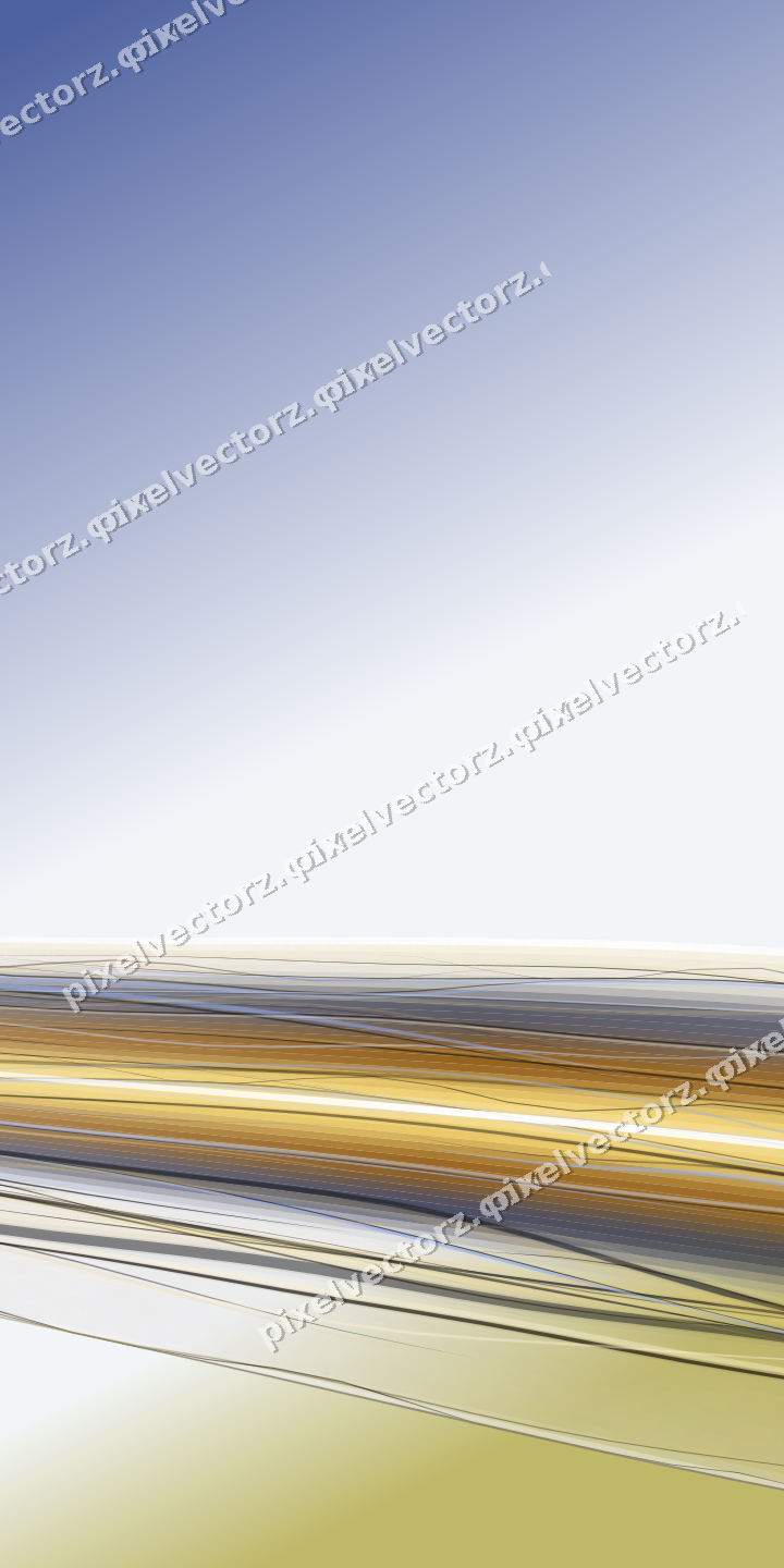 Abstract glass arc in amber and blue