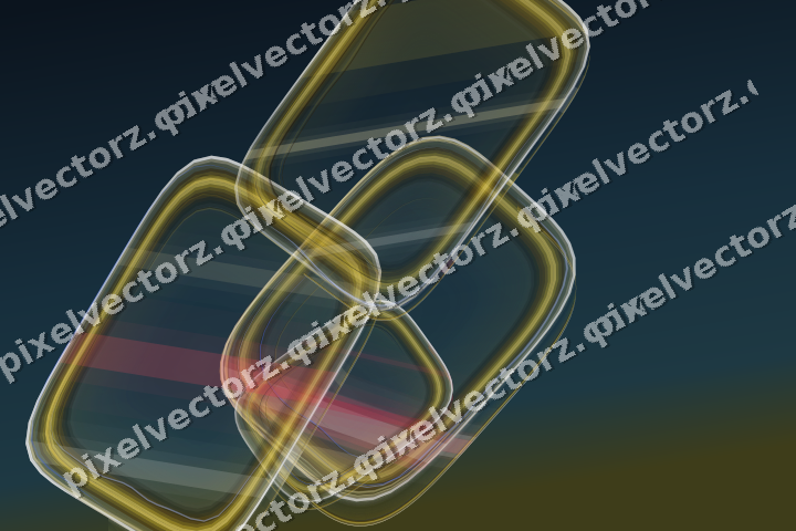 Abstract glass arc in dark pink and red