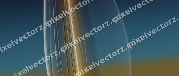 Abstract glass arc in red and orange