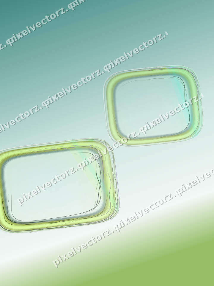 Abstract glass arc in green and lime