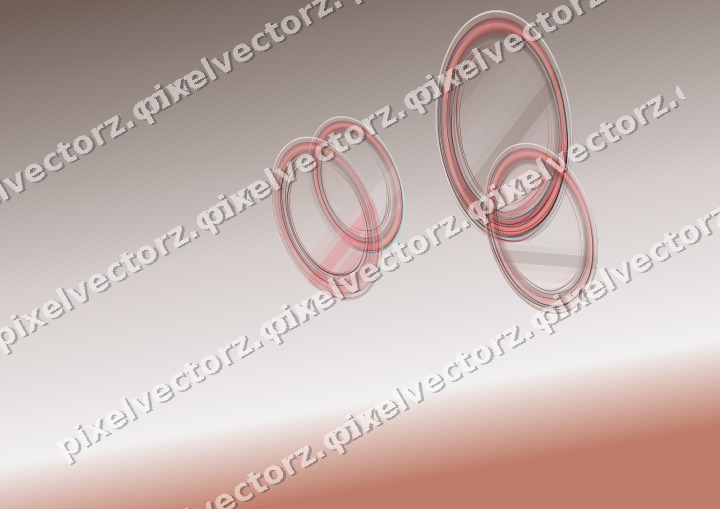 Abstract glass arc in red and pale amber