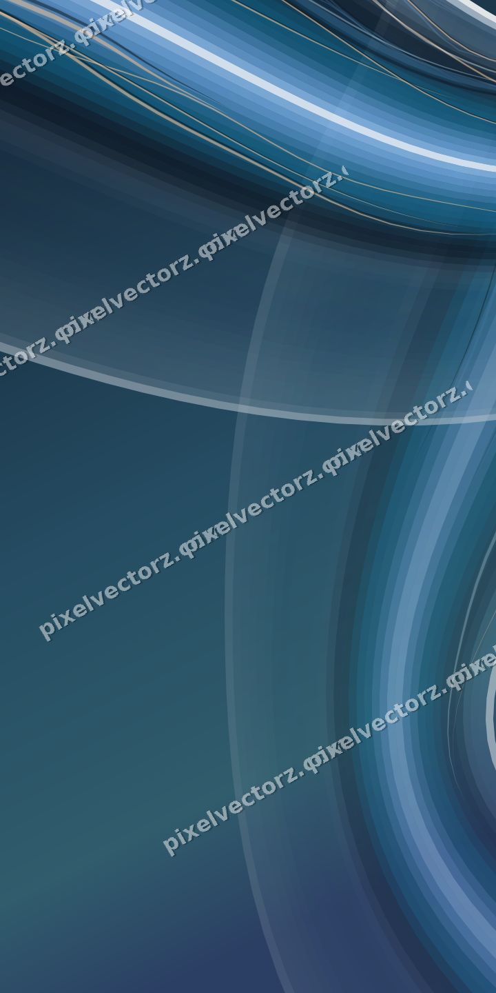 Abstract glass arc in cyan and blue
