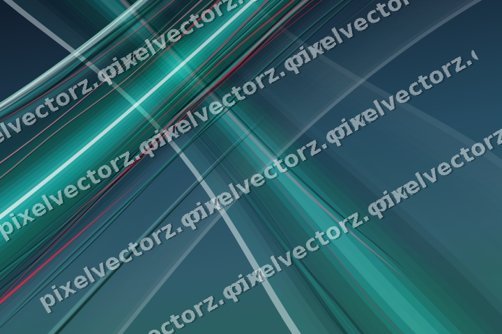 Abstract glass arc in cyan and teal