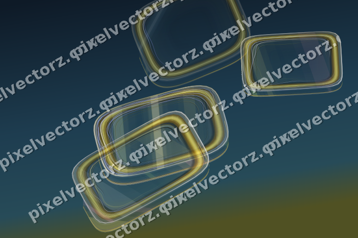 Abstract glass arc in lime and amber