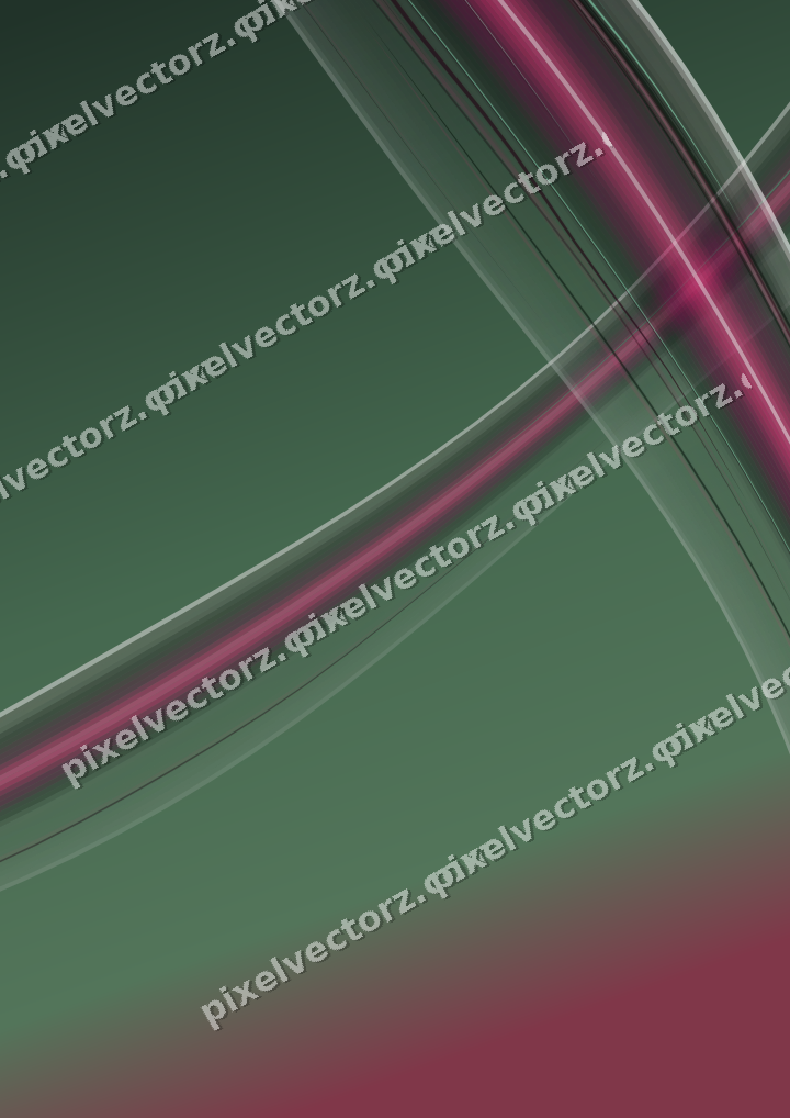 Abstract glass arc in dark pink and green
