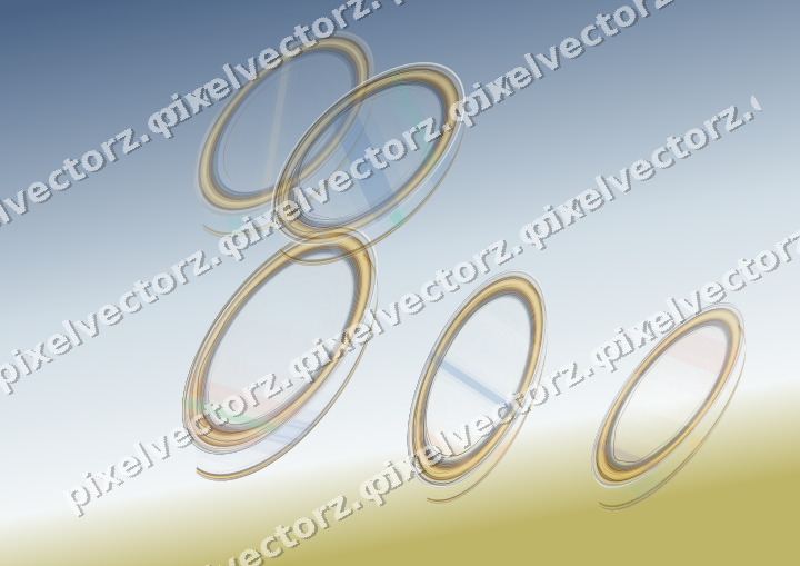 Abstract glass arc in amber and green