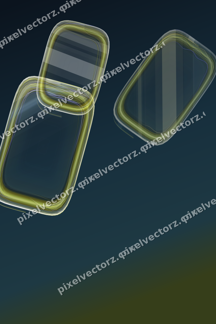 Abstract glass arc in yellow and grey