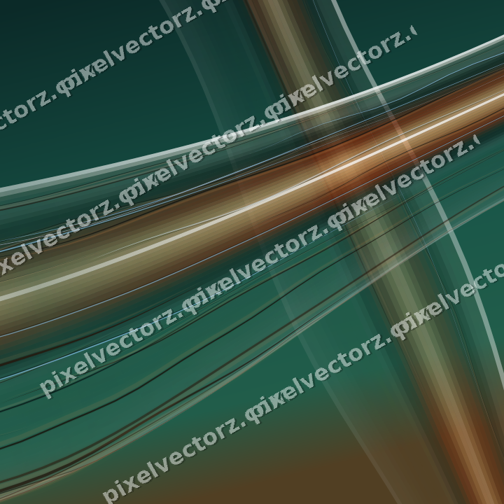 Abstract glass arc in orange and teal