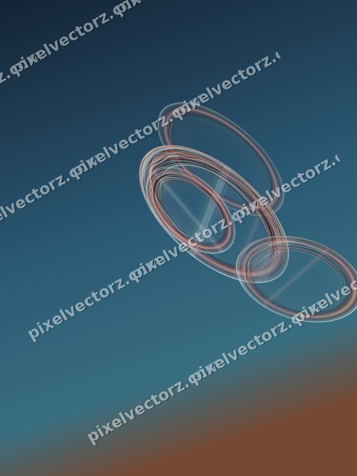 Abstract glass arc in dark green and red