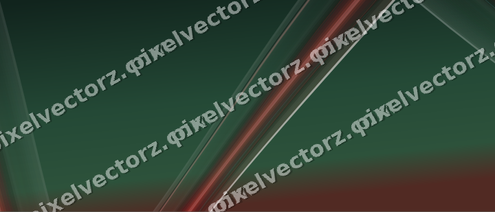 Abstract glass arc in dark red and dark green