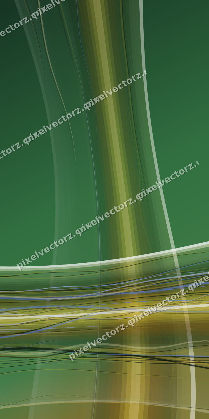 Abstract glass arc in dark green and amber