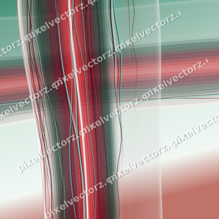 Abstract glass arc in dark green and red