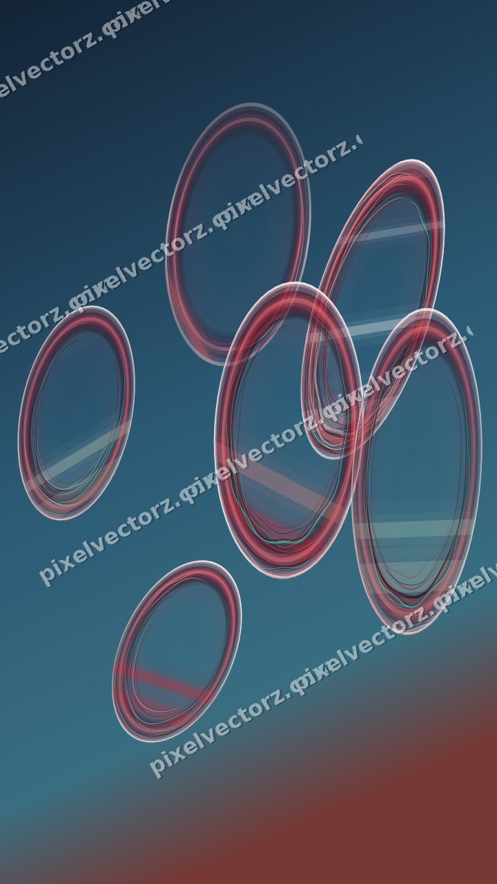 Abstract glass arc in red and pale lime
