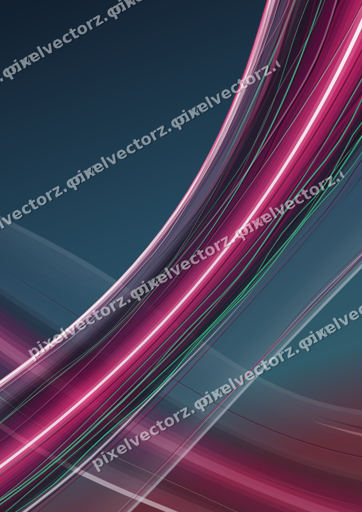 Abstract glass arc in lime and pink