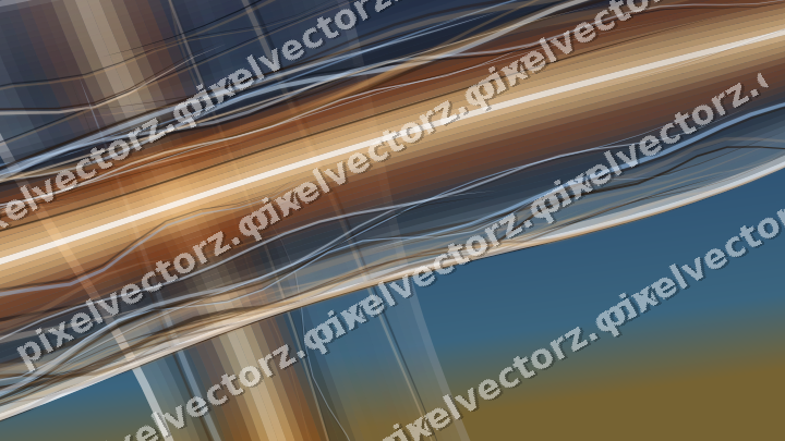 Abstract glass arc in dark blue and red