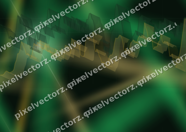 Nahtloser Neon Diagramm Hintergrund in Grün und Bernstein