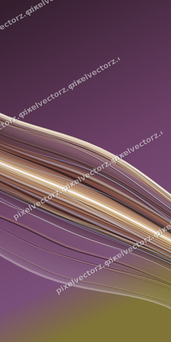 Abstract glass arc in dark magenta and amber