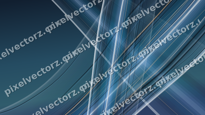 Abstract glass arc in cyan and blue