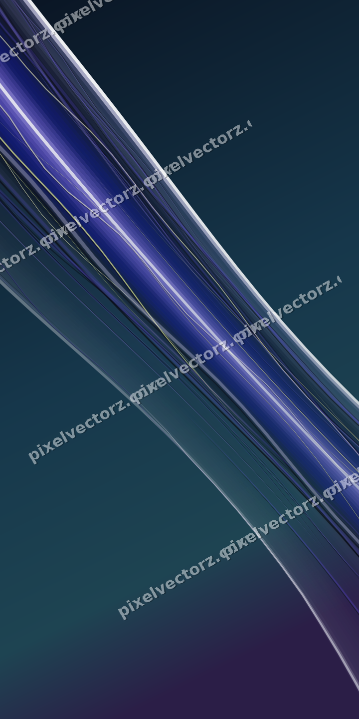 Abstract glass arc in blue and cyan