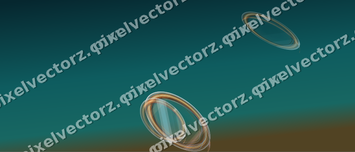 Abstract glass arc in pink and cyan