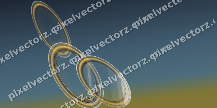 Abstract glass arc in amber and green