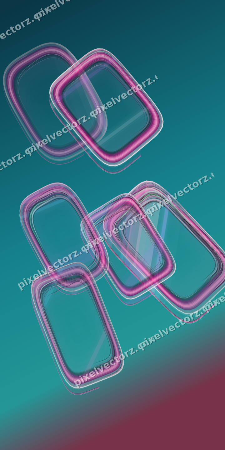 Abstract glass arc in magenta and purple