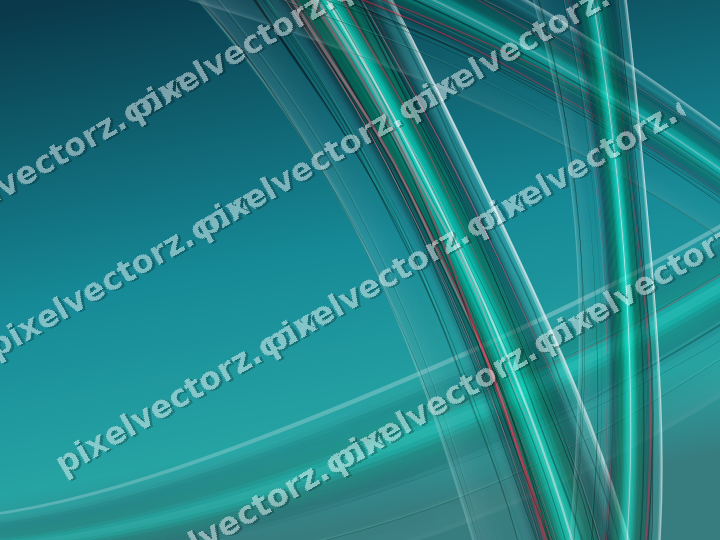 Abstract glass arc in cyan and teal