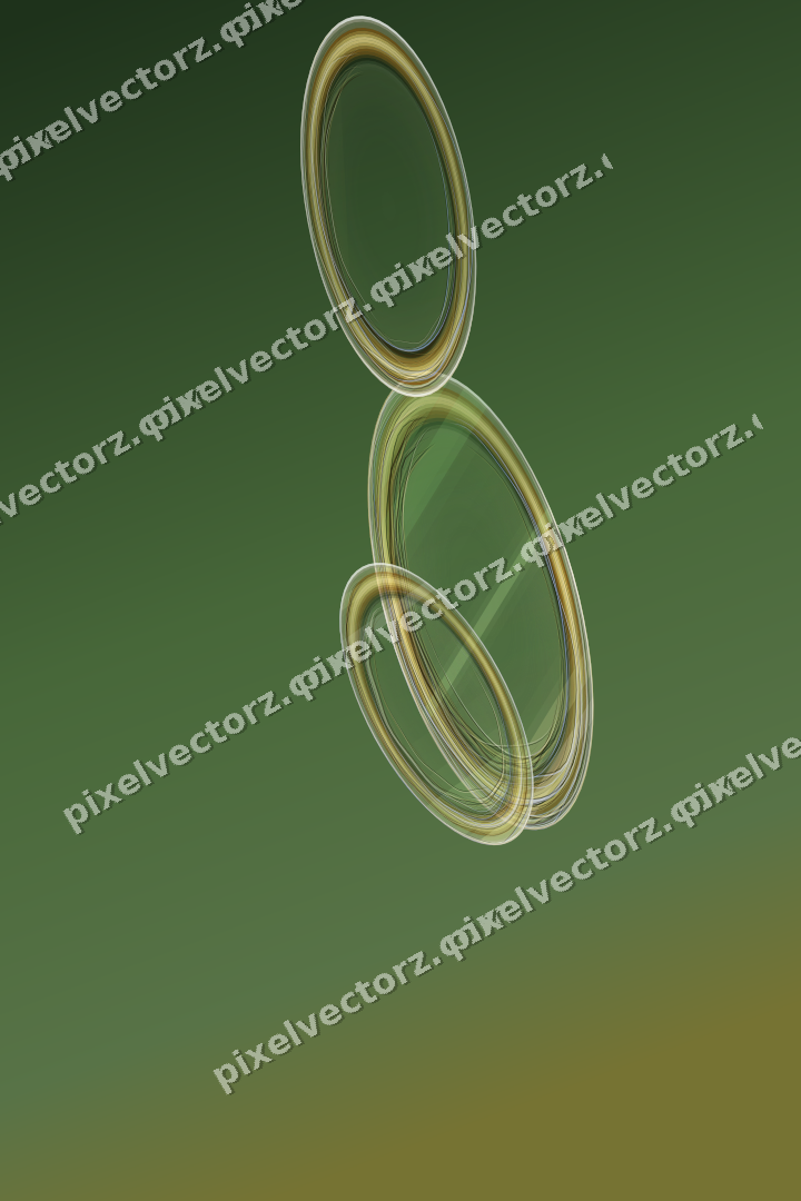 Abstract glass arc in lime and yellow