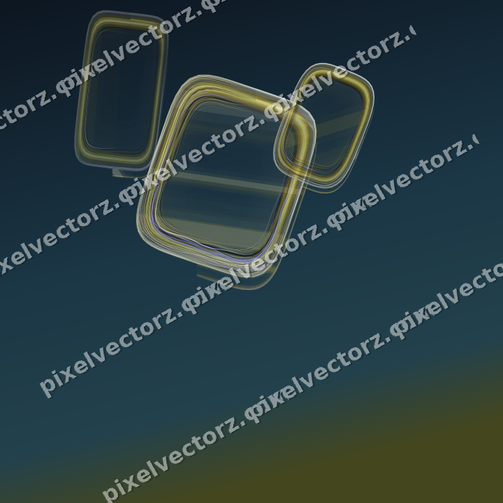 Abstract glass arc in dark amber and yellow