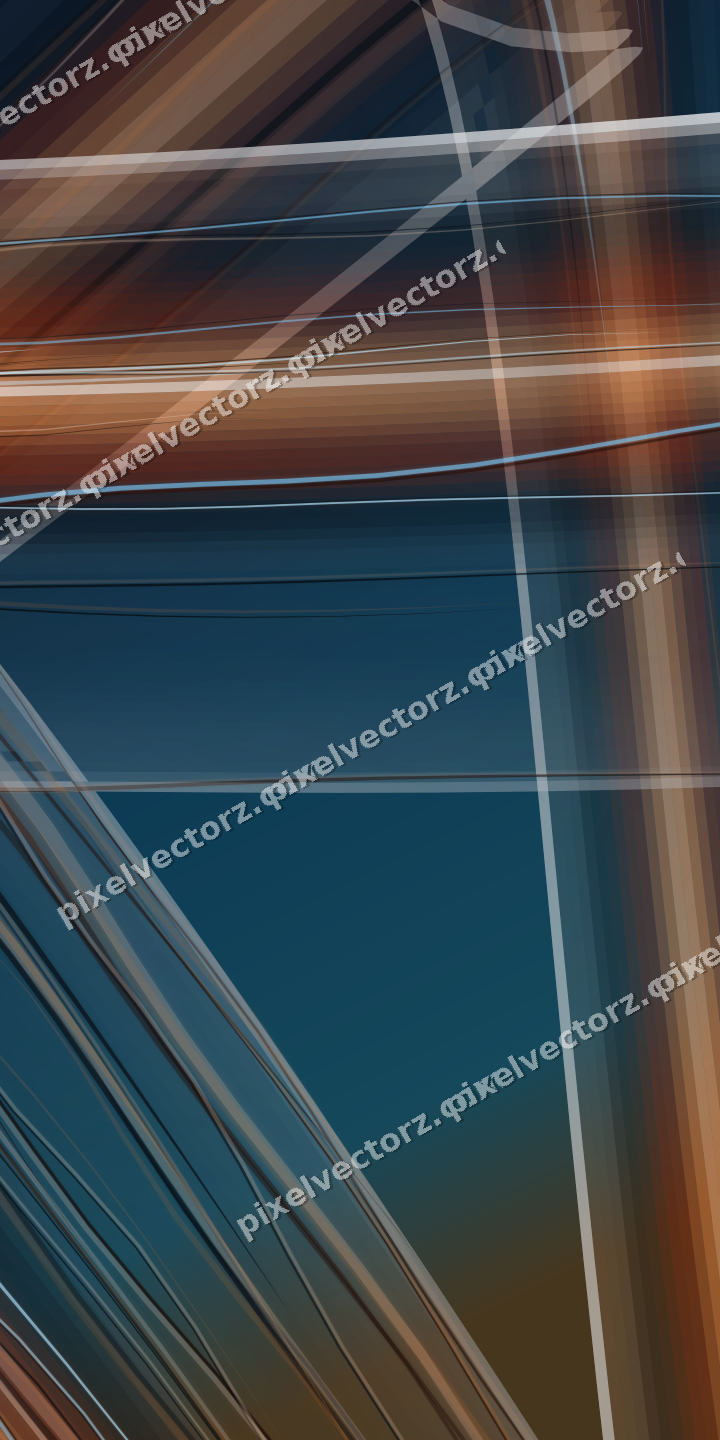 Abstract glass arc in blue and red