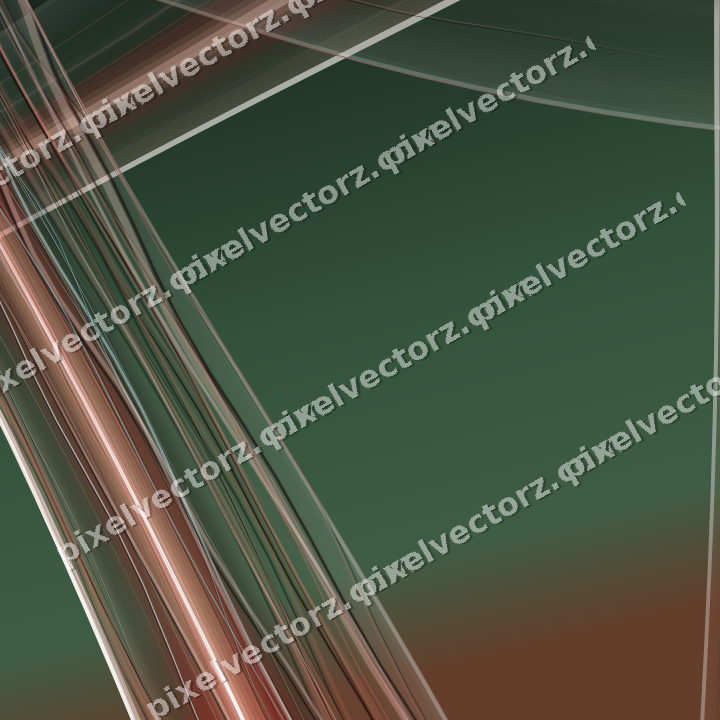 Abstract glass arc in dark green and red