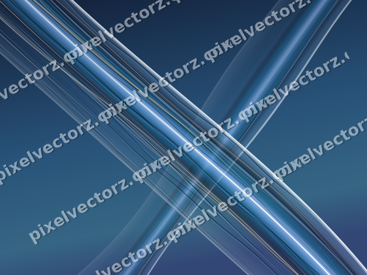 Abstract glass arc in dark blue and white