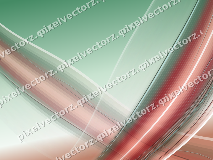 Abstract glass arc in red and dark green