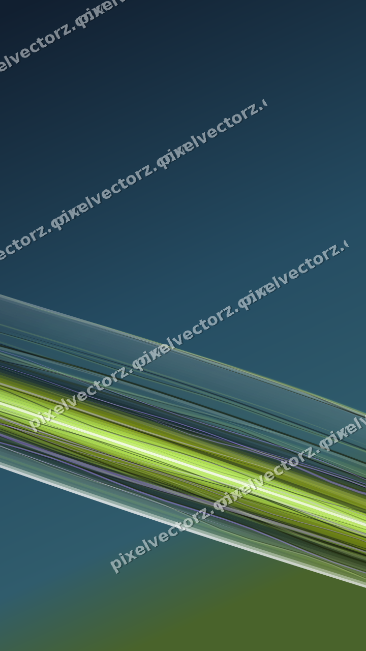 Abstract glass arc in green and lime