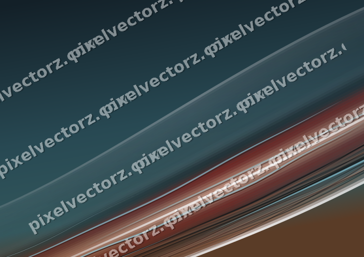 Abstract glass arc in orange and cyan